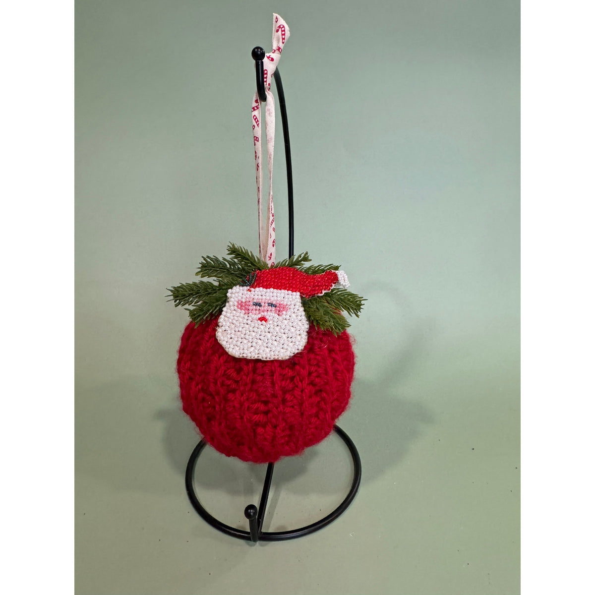 Handmade Crocheted Christmas Ornament Ball  Bauble  Tree Decoration   CO2