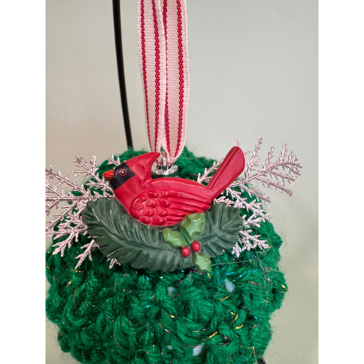Handmade Crocheted Christmas Ornament Ball Bauble Tree Decoration   CO15