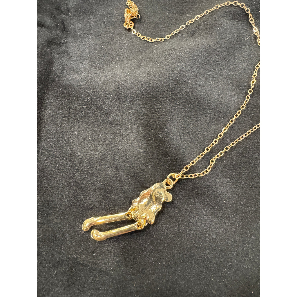 Whimsical Santa Claus Articulated Legs Christmas Necklace Pendant N109