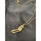 Whimsical Santa Claus Articulated Legs Christmas Necklace Pendant N109