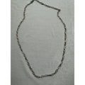 Silver Tone Figaro Link Necklace 26 Inch Long Chain Classic Fashion Jewelry N207