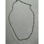 Silver Tone Figaro Link Necklace 26 Inch Long Chain Classic Fashion Jewelry N207