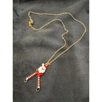Whimsical Santa Claus Articulated Legs Christmas Necklace Pendant N109