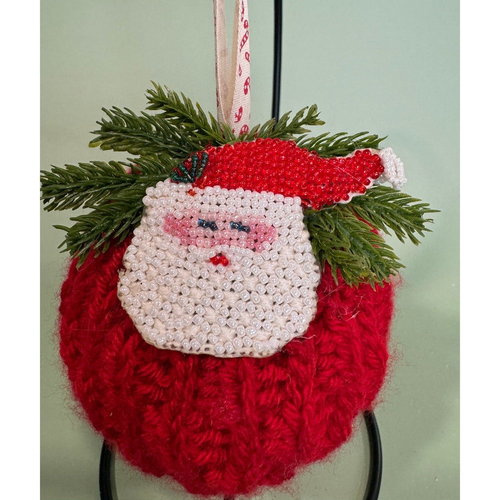 Handmade Crocheted Christmas Ornament Ball  Bauble  Tree Decoration   CO2