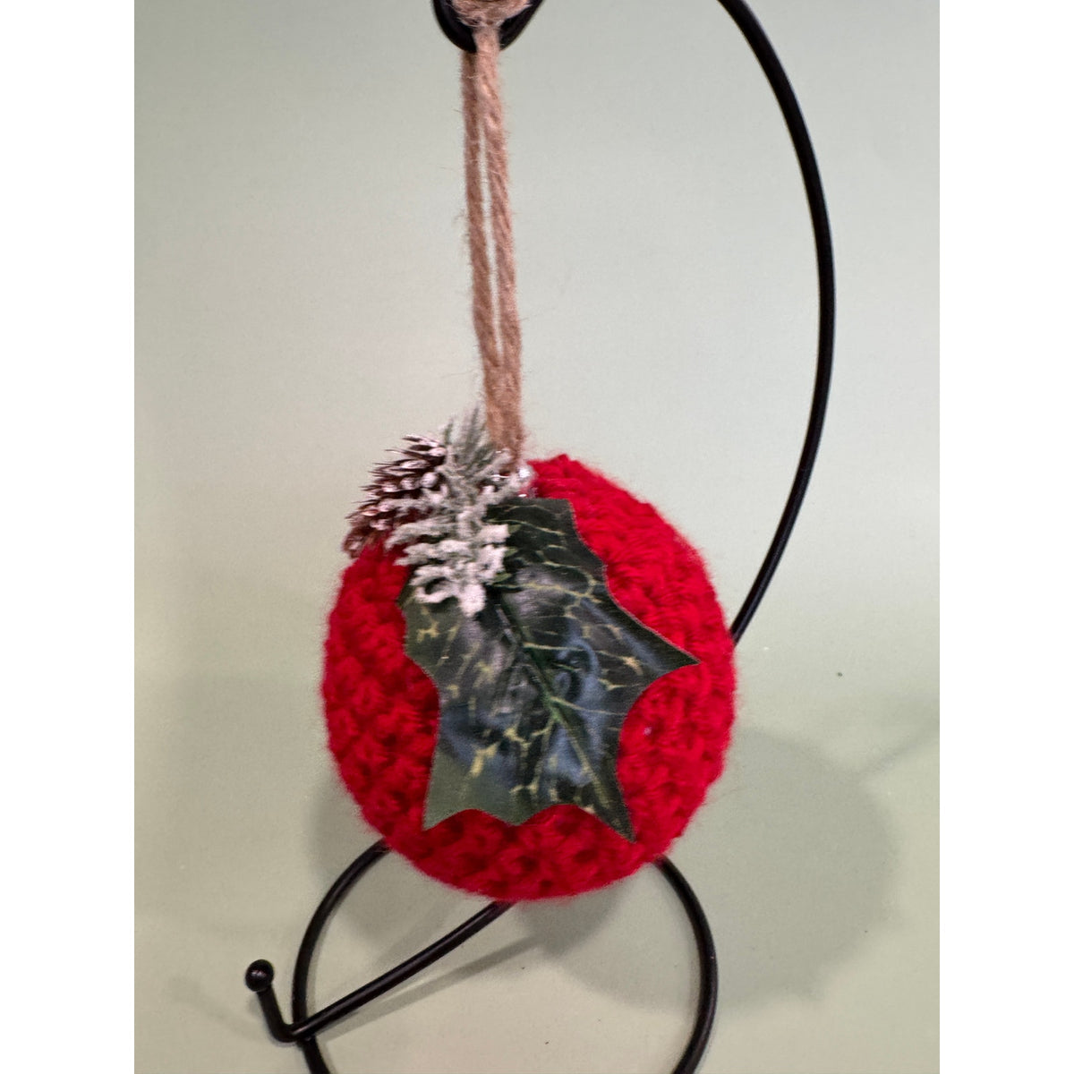 Handmade Crocheted Christmas Ornament Ball Bauble Tree Decoration   CO14