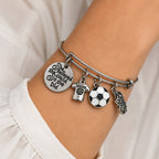 Soccer Charm Bracelet She Believed She Could Silver Tone Sports Gift B158