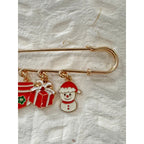 Gold Tone Christmas Charm Pin – New Holiday Jewelry CP02
