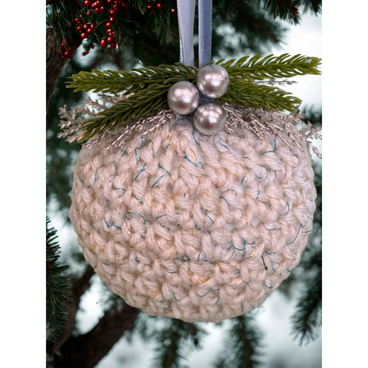 Handmade Crocheted Christmas Ornament Christmas Bauble