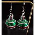 Red and Green Christmas Ornament Drop Earrings New E163