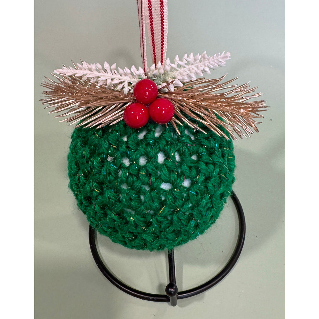 Handmade Crocheted Christmas Ornament Ball Bauble Tree Decoration   CO13