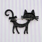 New Whimsical Purple & Multi-Color Enamel Cat Brooch Pin  Costume Jewelry CP166