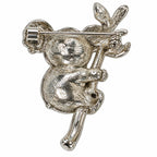 Koala Brooch Pin Rhinestone Silver Tone Tree Branch Animal Jewelry Gift CP179