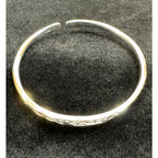 925 Sterling Silver Plated Adjustable Cuff Bracelet Hammered Texture B072