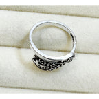 Silver Cross Adjustable Ring Christian Faith Filigree Wrap New  R010