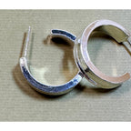 New 925 Silver Plated Hoop Earrings 1 Inch Wide Hoops Droop Proof Backs E310