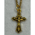 Gold Tone Cross Necklace 18-20 Inch Chain Christian Faith Jewelry N284