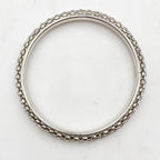 Silver Tone Woven Mesh Bangle Bracelet Textured Basket Weave Jewelry B170