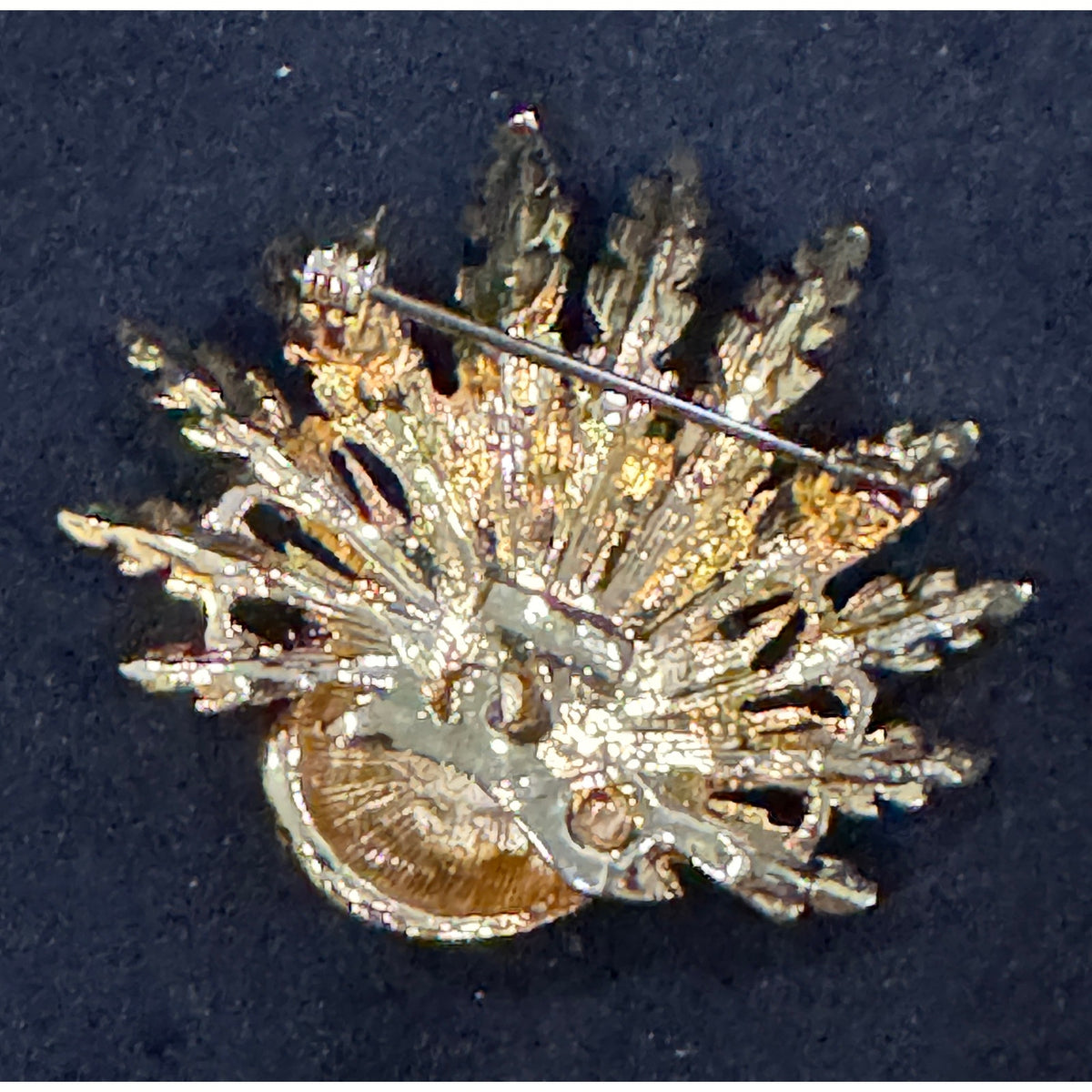 Colorful Peacock Bird Rhinestone Gold-Tone Pin  Brooch Vintage Style CP142