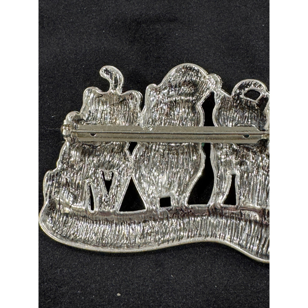 Vintage Christmas Cat Trio Brooch ‘Friends Are The Greatest Gift CP41