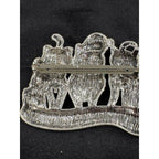 Vintage Christmas Cat Trio Brooch ‘Friends Are The Greatest Gift CP41