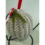 Handmade Crocheted Christmas Ornament Ball  Bauble  Tree Decoration   CO3
