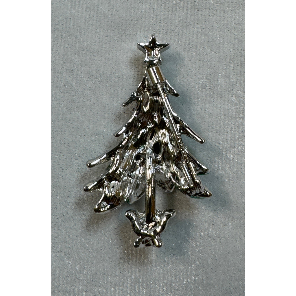 New Multicolor Rhinestone Christmas Tree Brooch Pin Holiday Jewelry 1.75" CP161